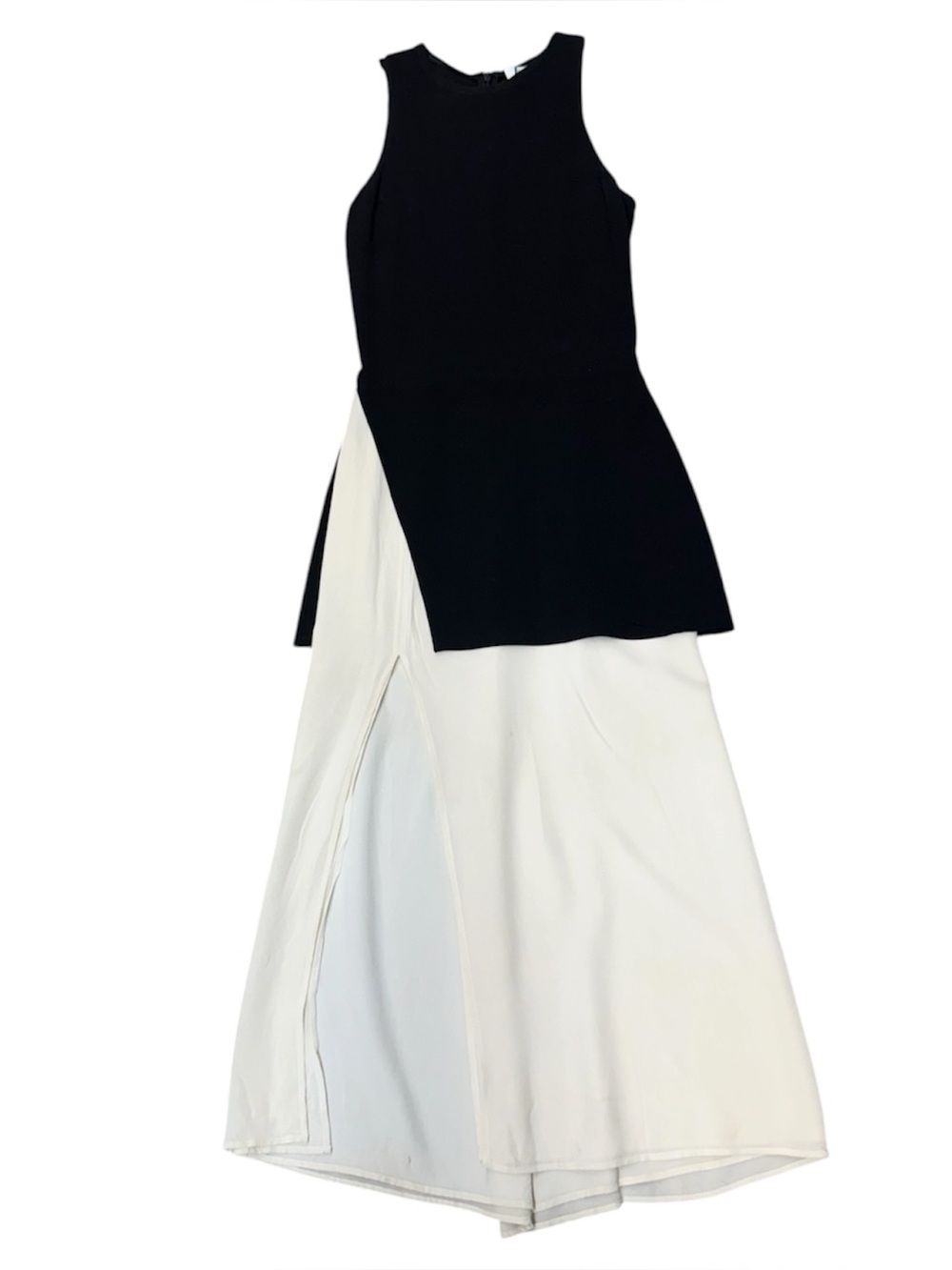 A.L.C. Black & White Mer Slit Midi Cocktail Dress Sz 0